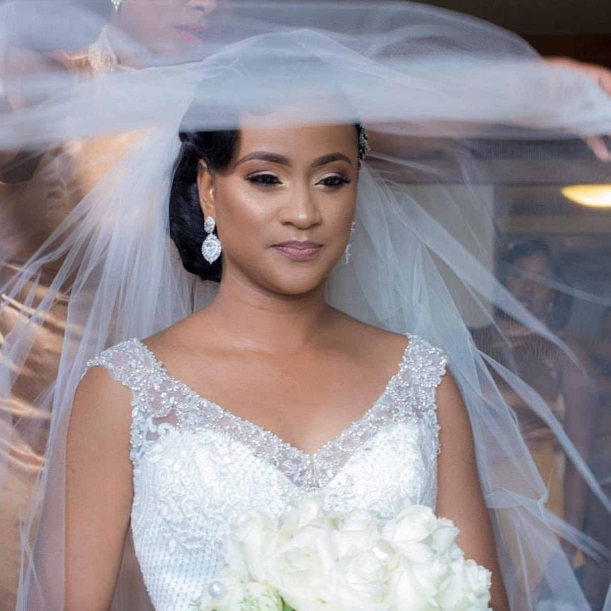 Soft glam bridal makeup